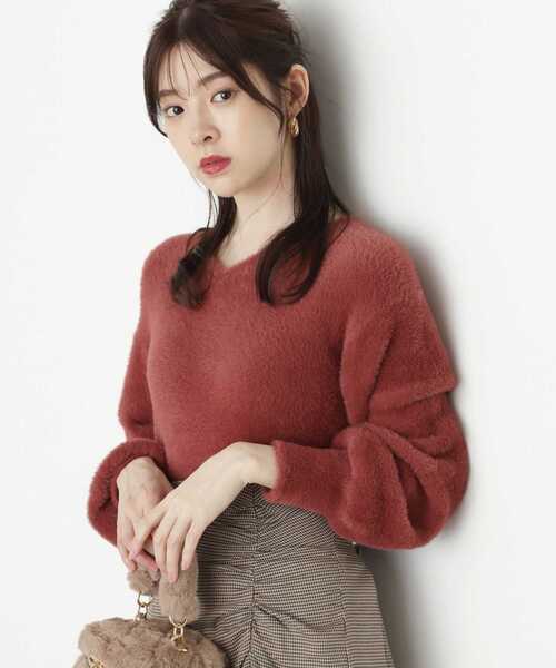 PROPORTION BODY DRESSING（プロポーションボディドレッシング）の「ショート丈フェザーニット / 1213270919（ニット/セーター・レディース・オフホワイト/グレー/テラコッタ/ダークグレー・FREE）」の19枚目の写真