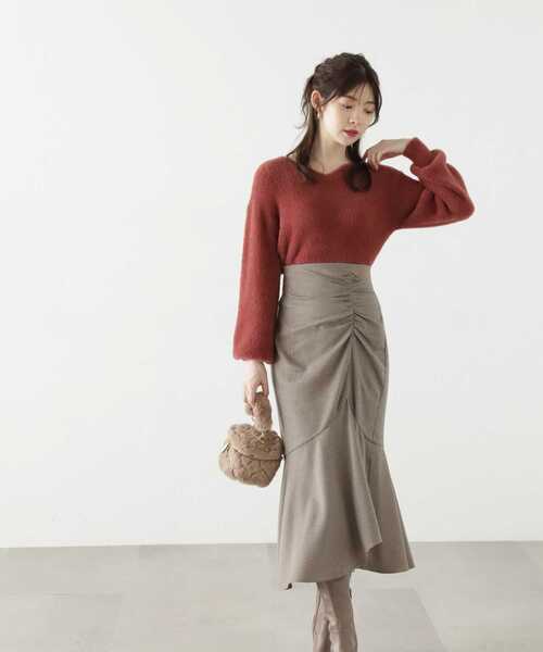 PROPORTION BODY DRESSING（プロポーションボディドレッシング）の「ショート丈フェザーニット / 1213270919（ニット/セーター・レディース・オフホワイト/グレー/テラコッタ/ダークグレー・FREE）」の21枚目の写真