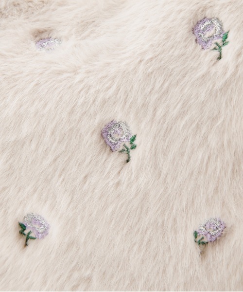 Casselini（キャセリーニ）の「Casselini(キャセリーニ)フラワー刺繍バッグ（ハンドバッグ・レディース・オレンジ/オフホワイト/ブルー・FREE）」の4枚目の写真