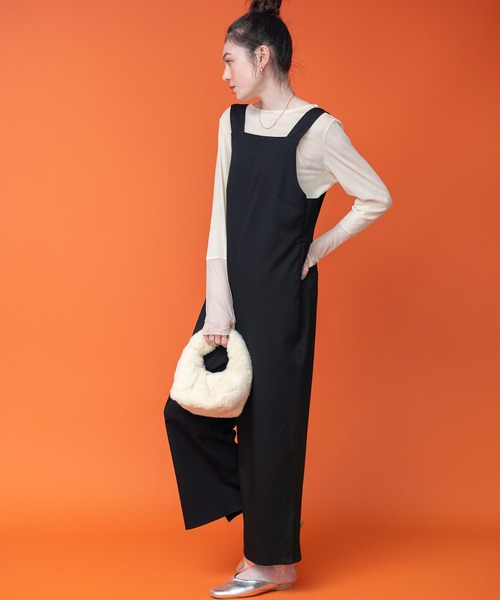 COMMRE（コムル）の「袖チュール切り替えシアーベロアトップス（Tシャツ/カットソー・レディース・アイボリー/ブラック/ブラウン・FREE）」の15枚目の写真