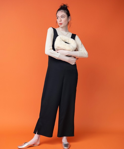 COMMRE（コムル）の「袖チュール切り替えシアーベロアトップス（Tシャツ/カットソー・レディース・アイボリー/ブラック/ブラウン・FREE）」の16枚目の写真