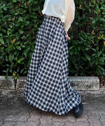 Lamoa | Lamoa/チェック柄 キモウハイウエストスカート(スカート)