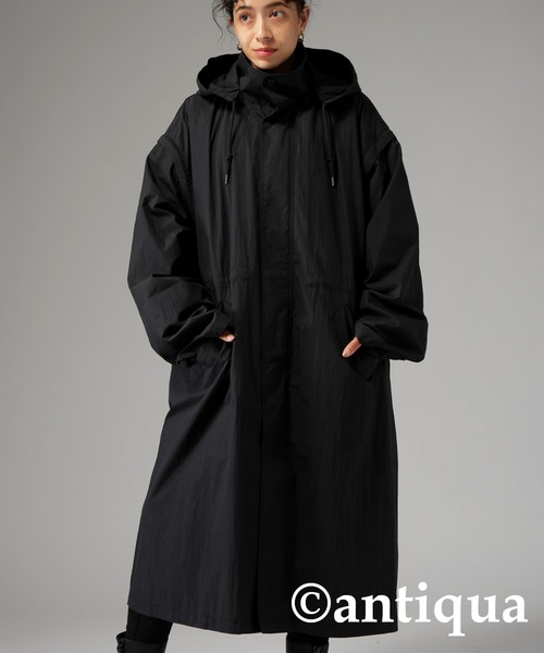 antiqua（アンティカ）の「4wayモッズコート（モッズコート・レディース・ベージュ系その他/カーキ/ブラック・FREE）」の4枚目の写真