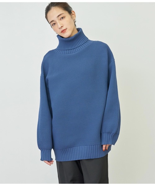 ANAP（アナップ）の「モチモチタートルネックニットトップス（ニット/セーター・レディース・ブラウン/ベビーピンク/ブラック/ネイビー/アイボリー・FREE）」の11枚目の写真