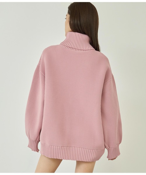 ANAP（アナップ）の「モチモチタートルネックニットトップス（ニット/セーター・レディース・ブラウン/ベビーピンク/ブラック/ネイビー/アイボリー・FREE）」の18枚目の写真