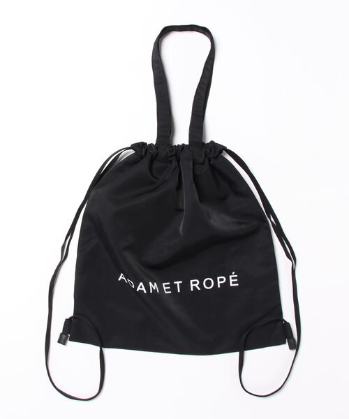 ADAM ET ROPE'(アダムエロペ)の「スーベニア ロゴ ナップサック / 2WAY / トートバッグ(バックパック/リュック・メンズ・チャコールグレー/グリーン/オフホワイト/ネイビー/ライトグレー/ブラック・FREE)」の7枚目の写真