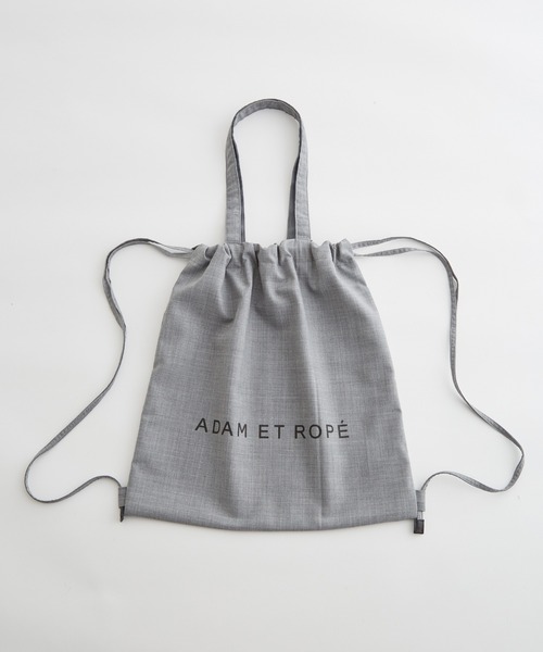 ADAM ET ROPE'(アダムエロペ)の「スーベニア ロゴ ナップサック / 2WAY / トートバッグ(バックパック/リュック・メンズ・チャコールグレー/グリーン/オフホワイト/ネイビー/ライトグレー/ブラック・FREE)」の19枚目の写真