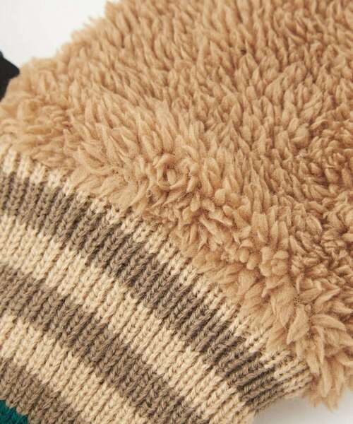 FRAPBOIS（フラボア）の「ボアグローブ（手袋・レディース・ベージュ/ブラック・FREE）」の9枚目の写真