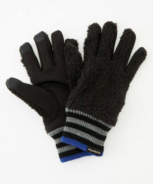 FRAPBOIS（フラボア）の「ボアグローブ（手袋・レディース・ベージュ/ブラック・FREE）」の8枚目の写真