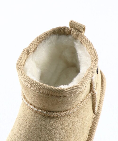 BRANSHES（ブランシェス）の「フェイクムートンショートブーツ（ブーツ・キッズ・ブラック/ベージュ・16.0cm/18.0cm/17.0cm/20.0cm/19.0cm）」の8枚目の写真