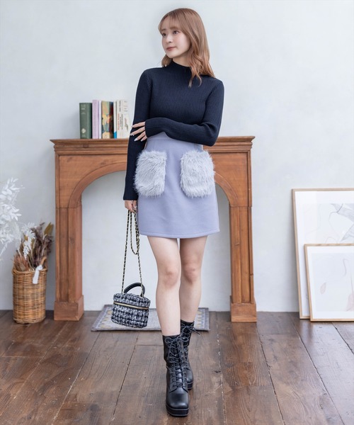 clear（クリア）の「ファーポケットミニスカート（スカート）」 - WEAR