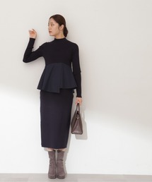 PROPORTION BODY DRESSING | イレヘムペプラムニットＳＥＴ　ＵＰ / 1214140009(ワンピース)