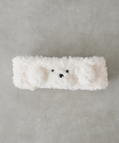 BIRTHDAY BAR(バースデイバー)の「monmon ヘアバンド(ルームウェア/パジャマ・レディース・アイボリー/ブラウン・フリー)」の4枚目の写真