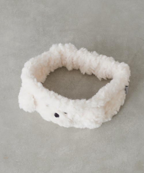 BIRTHDAY BAR(バースデイバー)の「monmon ヘアバンド(ルームウェア/パジャマ・レディース・アイボリー/ブラウン・フリー)」の6枚目の写真