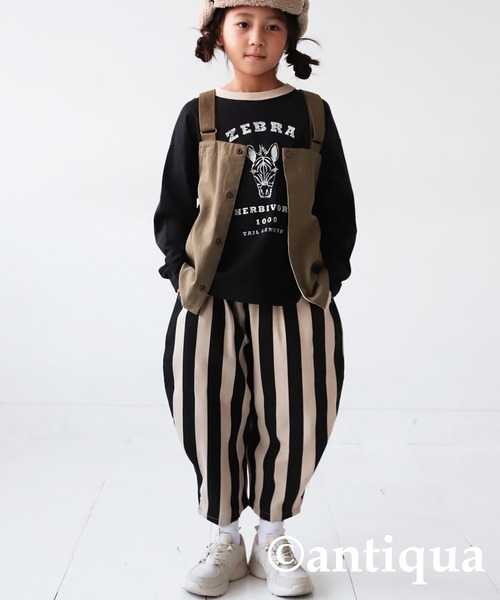 antiqua(アンティカ)の「ストライプ柄バルーンパンツ(その他パンツ・キッズ・ブラック・140/130/160/120/150)」の8枚目の写真