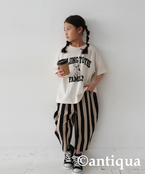antiqua(アンティカ)の「ストライプ柄バルーンパンツ(その他パンツ・キッズ・ブラック・140/130/160/120/150)」の16枚目の写真