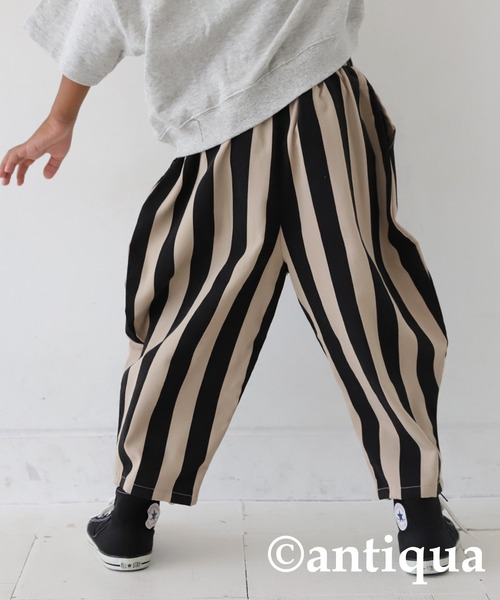 antiqua(アンティカ)の「ストライプ柄バルーンパンツ(その他パンツ・キッズ・ブラック・140/130/160/120/150)」の18枚目の写真