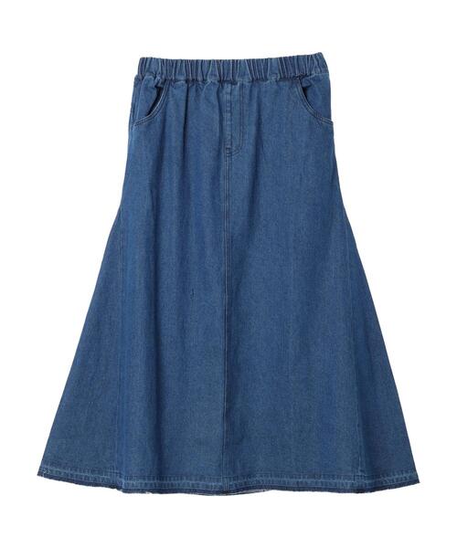 CRAFT STANDARD BOUTIQUE(クラフトスタンダードブティック)の「10oz.DENIM 切替フレアLONGスカート(スカート・レディース・ブルー/ブラック・FREE)」の7枚目の写真