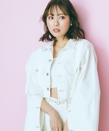 marun（マルン）の「＜大きいサイズ＞  クロップド丈デニムジャケット　marun（デニムジャケット）」