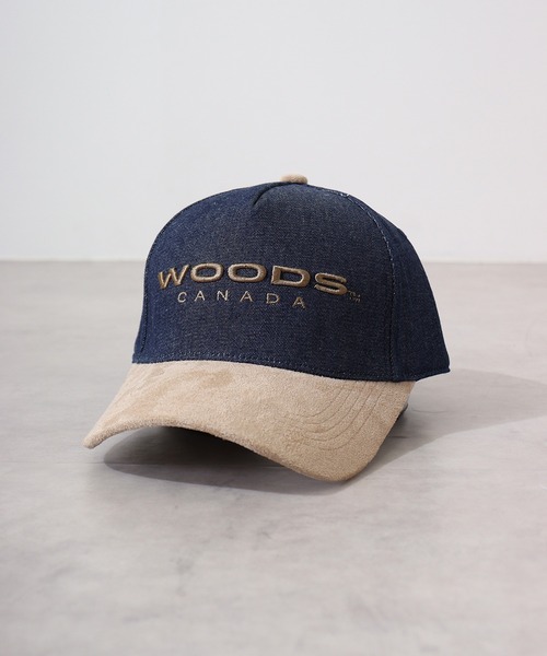 Woods（ウッズ）の「WOODS WOODSスウェードデニムコンビCAP（キャップ・メンズ・ブラック系1/ブラック/ネイビー・FREE）」の18枚目の写真