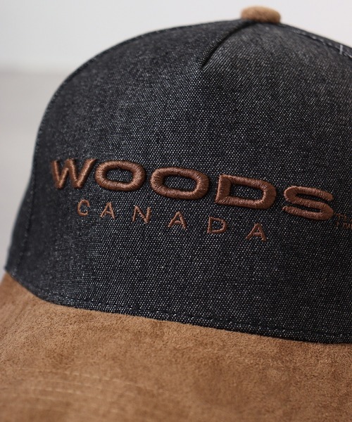Woods（ウッズ）の「WOODS WOODSスウェードデニムコンビCAP（キャップ・メンズ・ブラック系1/ブラック/ネイビー・FREE）」の14枚目の写真