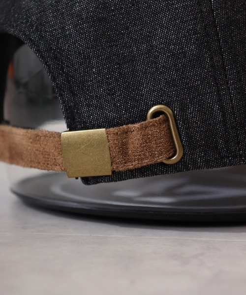 Woods（ウッズ）の「WOODS WOODSスウェードデニムコンビCAP（キャップ・メンズ・ブラック系1/ブラック/ネイビー・FREE）」の9枚目の写真