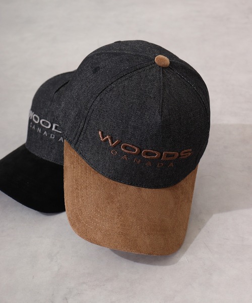 Woods（ウッズ）の「WOODS WOODSスウェードデニムコンビCAP（キャップ・メンズ・ブラック系1/ブラック/ネイビー・FREE）」の20枚目の写真