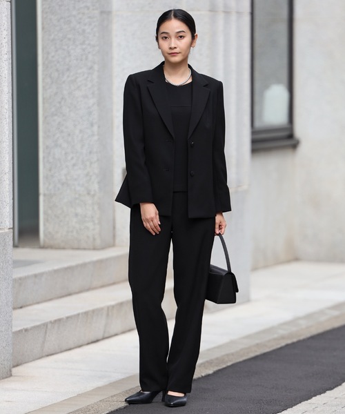 セール】ブラックフォーマル3点スーツ（パンツ）【喪服・礼服
