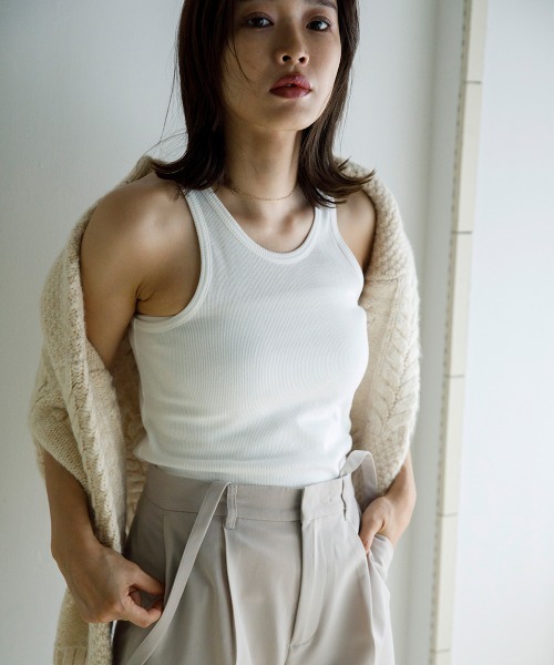 sail(サイル)の「【販売終了】【sail】タンクトップ 小さいサイズ【低身長・小柄女性向けサイズ】(タンクトップ・レディース・オフホワイト・01)」の12枚目の写真