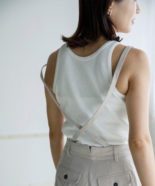 sail(サイル)の「【販売終了】【sail】タンクトップ 小さいサイズ【低身長・小柄女性向けサイズ】(タンクトップ・レディース・オフホワイト・01)」の3枚目の写真