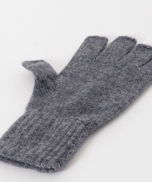 WILLIAM BRUNTON(ウィリアムブラントン)の「William Brunton Hand Knits CashmereFingerlessGlove(手袋・メンズ・ブラウン系その他/グレー/ブラック・-)」の9枚目の写真