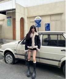 almo（アルモ）の「フリルビッグカラーデニムジャケット(BQ