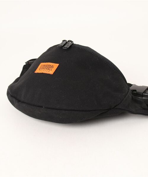 UNIVERSAL OVERALL（ユニバーサルオーバーオール）の「UNIVERSAL OVERALL / UO souvenir cotton waist bag / UVO-084（ボディバッグ/ウエストポーチ・レディース・ホワイト/ブラック・ONESIZE）」の4枚目の写真