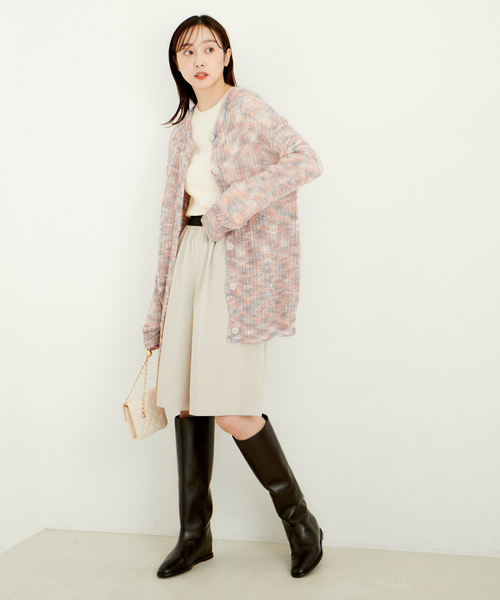 le cercle ADAM ET ROPE'(ルセルクルアダムエロペ)の「モヘヤライクルーズカーディガン(カーディガン/ボレロ・レディース・オレンジ系その他/ライトグレー/オレンジ系その他4/サックスブルー・FREE)」の7枚目の写真
