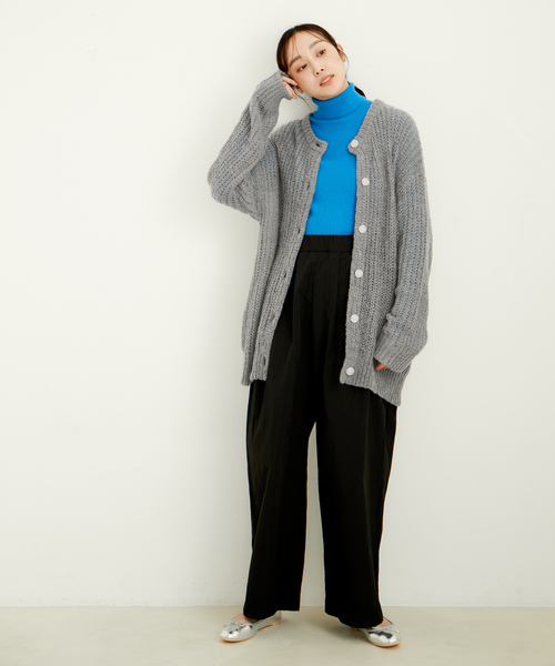 le cercle ADAM ET ROPE'(ルセルクルアダムエロペ)の「モヘヤライクルーズカーディガン(カーディガン/ボレロ・レディース・オレンジ系その他/ライトグレー/オレンジ系その他4/サックスブルー・FREE)」の13枚目の写真