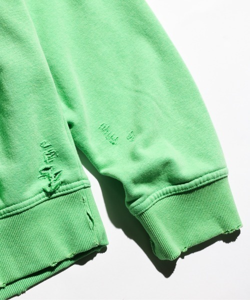 NIRVANA(ニルヴァーナ)の「【THRIFTY LOOK スリフティールック】WORN-OUT BAND HOODIE パーカー(パーカー・メンズ・ブラック/ライトグリーン/ブラウン/グレー/グリーン/オリーブ・X-LARGE/LARGE/XX-LARGE)」の12枚目の写真