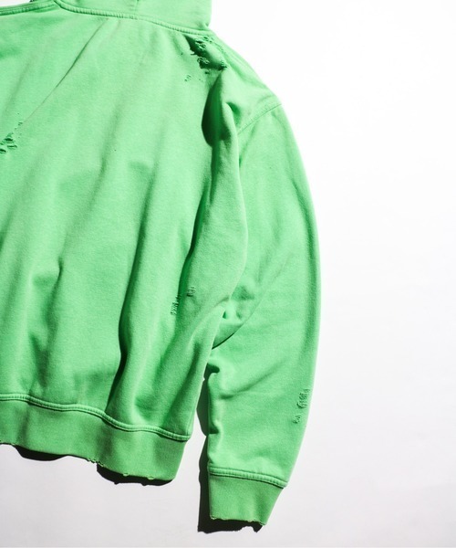 NIRVANA(ニルヴァーナ)の「【THRIFTY LOOK スリフティールック】WORN-OUT BAND HOODIE パーカー(パーカー・メンズ・ブラック/ライトグリーン/ブラウン/グレー/グリーン/オリーブ・X-LARGE/LARGE/XX-LARGE)」の14枚目の写真