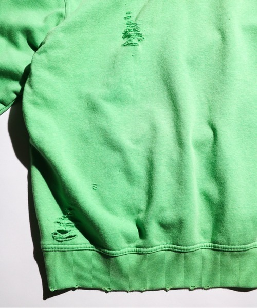 NIRVANA(ニルヴァーナ)の「【THRIFTY LOOK スリフティールック】WORN-OUT BAND HOODIE パーカー(パーカー・メンズ・ブラック/ライトグリーン/ブラウン/グレー/グリーン/オリーブ・X-LARGE/LARGE/XX-LARGE)」の15枚目の写真