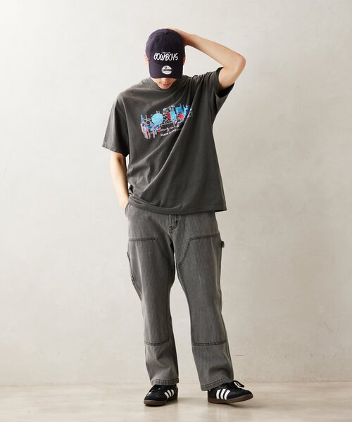 JOURNAL STANDARD relume(ジャーナルスタンダード レリューム)の「Relume Jeans ウォバッシュストライプ ダブル二―デニム(デニムパンツ・メンズ・ブルー系その他/ブラック・LARGE/MEDIUM)」の6枚目の写真