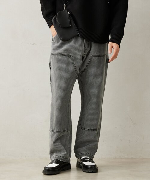 JOURNAL STANDARD relume(ジャーナルスタンダード レリューム)の「Relume Jeans ウォバッシュストライプ ダブル二―デニム(デニムパンツ・メンズ・ブルー系その他/ブラック・LARGE/MEDIUM)」の19枚目の写真