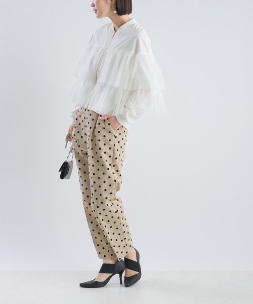 PICCIN（ピッチン）の「ティアードチュールブルゾン（ブルゾン・レディース・オフホワイト/ブラック・M）」の15枚目の写真