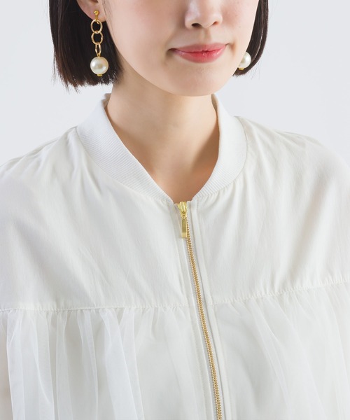 PICCIN（ピッチン）の「ティアードチュールブルゾン（ブルゾン・レディース・オフホワイト/ブラック・M）」の16枚目の写真