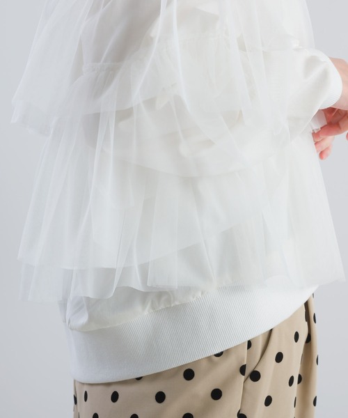 PICCIN（ピッチン）の「ティアードチュールブルゾン（ブルゾン・レディース・オフホワイト/ブラック・M）」の18枚目の写真