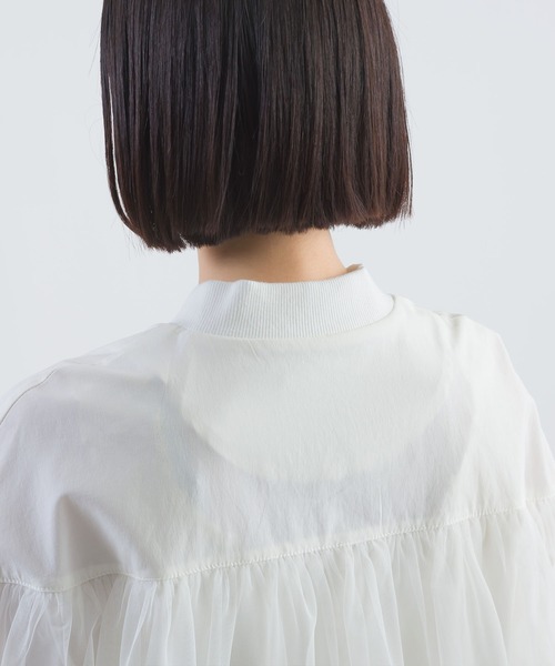 PICCIN（ピッチン）の「ティアードチュールブルゾン（ブルゾン・レディース・オフホワイト/ブラック・M）」の19枚目の写真