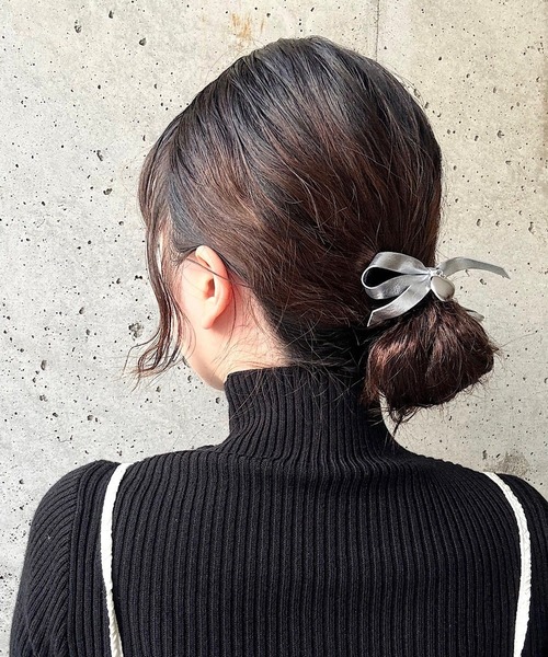 セール】シルバーリボンヘアゴム（ヘアゴム）｜cuorequal