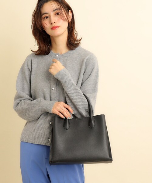 grove（グローブ）の「◆【雑誌掲載/人間工学/セレモニー/お仕事】中仕切り2WAYトート（トートバッグ・レディース・ブラウン系/ベージュ/ブラック/サックスブルー系7/ライトグレー/ピンク系その他・00）」の7枚目の写真