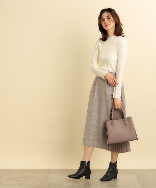 grove（グローブ）の「◆【雑誌掲載/人間工学/セレモニー/お仕事】中仕切り2WAYトート（トートバッグ・レディース・ブラウン系/ベージュ/ブラック/サックスブルー系7/ライトグレー/ピンク系その他・00）」の10枚目の写真