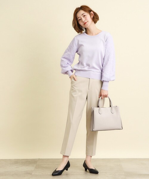 grove（グローブ）の「◆【雑誌掲載/人間工学/セレモニー/お仕事】中仕切り2WAYトート（トートバッグ・レディース・ブラウン系/ベージュ/ブラック/サックスブルー系7/ライトグレー/ピンク系その他・00）」の11枚目の写真