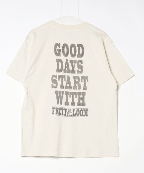 FRUIT OF THE LOOM(フルーツオブザルーム)の「【FRUIT OF THE LOOM/フルーツオブザルーム】FTL×スヌーピー 表ピーチ起毛T-a(Tシャツ/カットソー・メンズ・サックスブルー/アイボリー・L/M)」の4枚目の写真