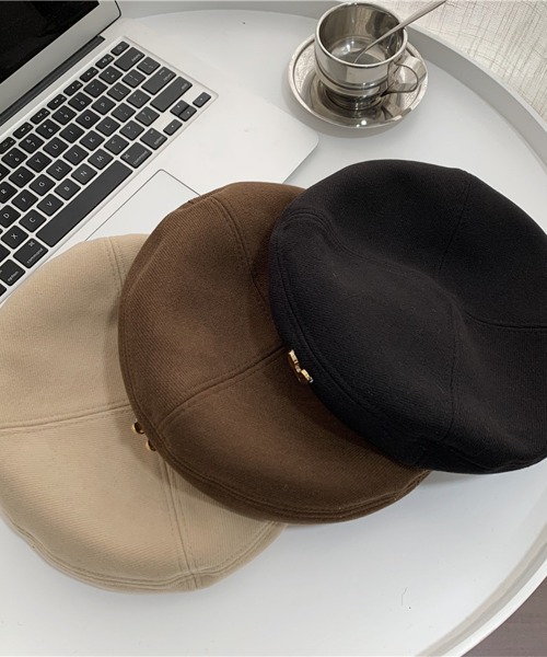 Miniministore（ミニミニストア）の「ベレー帽 レディース帽子 春秋冬 3色（ハンチング/ベレー帽・レディース・ベージュ/ブラック/ブラウン・FREE）」の6枚目の写真